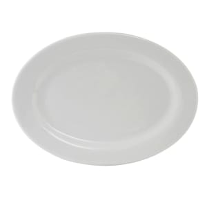 424-ALH100 10" x 7 1/4" Oval Alaska Platter - Ceramic, Porcelain White