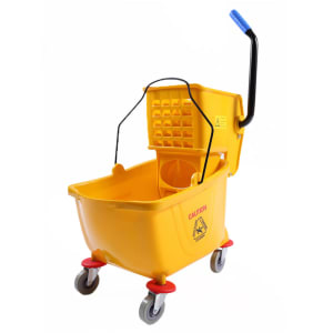 867-T50125 26 qt Mop Bucket Combo - Side Press Wringer, Plastic, Yellow