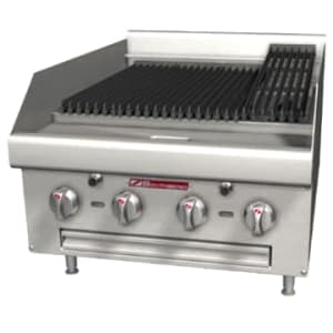348-HDC60LP 60" Countertop Cast Iron Radiant Charbroiler, Battery Spark Ignition, Liquid Pro...