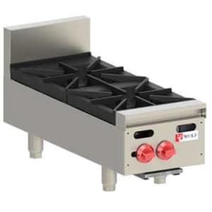 290-AHP212LP 12" Gas Hotplate w/ (2) Burners & Manual Controls, Liquid Propane