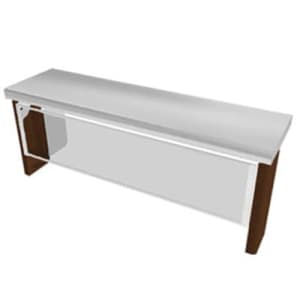 212-TS54046 45 5/8" Designer Sneeze Guard w/ 13" Shelf, Self-Service Style