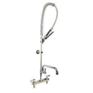 956-EVO8DMPRAF12 Deck Mount Pre Rinse Assembly w/ 12" Swing Spout Faucet - 8" Centers