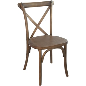 916-XBACKLB Dining Chair w/ Cross Back - Elmwood w/ Light Brown Finish