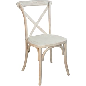 916-XBACKLW Dining Chair w/ Cross Back - Elmwood w/ Lime Wash Finish