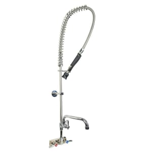 956-EVO4SMPRAF12 Splash Mount Pre Rinse Assembly w/ 12" Swing Spout Faucet - 4" Centers