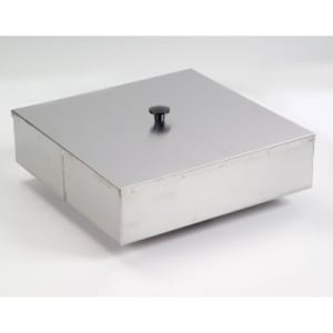 121-09341 14" Square Dish Dispenser Tube Cover for S6010 & S6210, Stainless