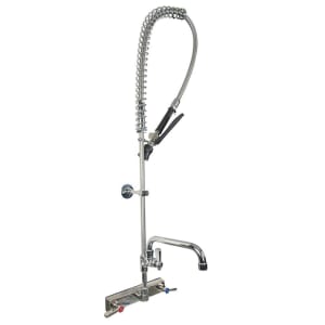 956-EVO8SMPRAF12 Splash Mount Pre Rinse Assembly w/ 12" Swing Spout Faucet - 8" Centers