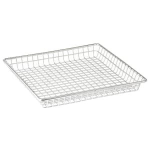229-10522 9" Square Serving Basket - 1"H, Stainless Steel Wire
