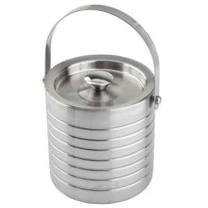 229-10700 55 oz Double Wall Ice Bucket - Brushed Stainless Steel