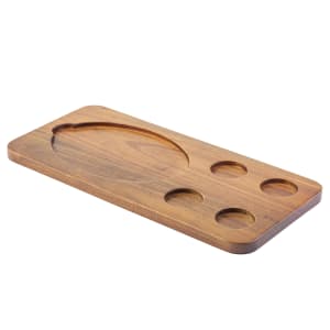 229-10709 Rectangular Fajita Serving  Board - 18 1/2" x 8 3/4", Acacia Wood