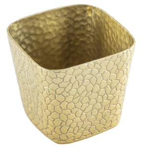 229-10741 4" Square Snack Basket - Aluminum, Gold