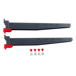 001-SMA30A 30" SmartLever™ Shelf Arm Pair w/ (4) Mount Hooks & (4) Locking Wedges