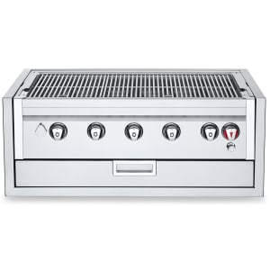 828-IBI36GONG 36" Built In Commercial Outdoor Charbroiler Grill Only w/ (5) Burners - Natural Gas