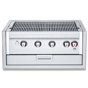828-IBI30GOLP 30" Built In Commercial Outdoor Charbroiler Grill Only w/ (4) Burners - Stainless Steel, Liquid Prop