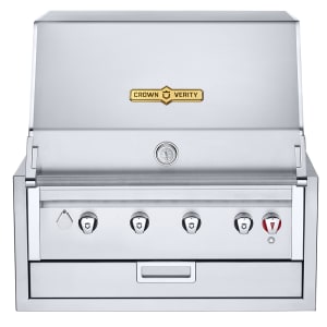 828-CVIBI30NG 30" Built In Commercial Outdoor Charbroiler w/ (4) Burners - Roll Dome, Natural Gas