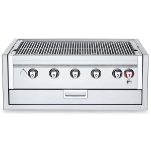 828-IBI36GOLP 36" Built In Commercial Outdoor Charbroiler Grill Only w/ (5) Burners - Liquid Propane