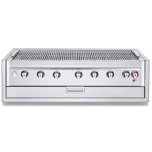 828-IBI48GOLP 48" Built In Commercial Outdoor Charbroiler Grill Only w/ (7) Burners - Liquid Propane