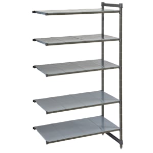 144-CBA213084S5580 Camshelving Basics Solid Add-On Shelf Kit - 5 Shelves, 30"L x 21"W x...