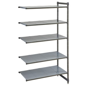 144-CBA214284S5580 Camshelving Basics Solid Add-On Shelf Kit - 5 Shelves, 42"L x 21"W x...