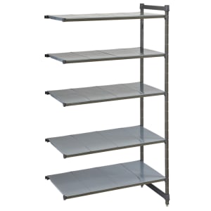 144-CBA243084S5580 Camshelving Basics Solid Add-On Shelf Kit - 5 Shelves, 30"L x 24"W x...
