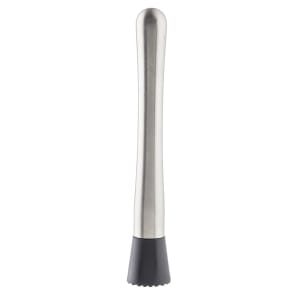 229-10475 8 1/4" Muddler w/ Plastic Tip - Brushed Stainless Steel