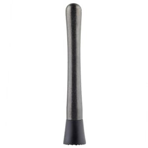 229-10559 8 1/4" Muddler w/ Plastic Tip - Stainless Steel, Black
