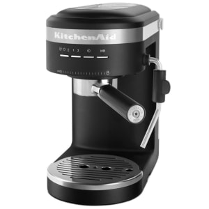 449-KES6403BM Semi Automatic Espresso Machine w/ Dual Temp Sensors - Plastic, Black Matte