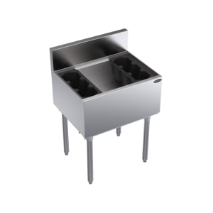 381-KR182410 24" Royal Series Cocktail Station w/ 74 lb Ice Bin, Stainless Steel