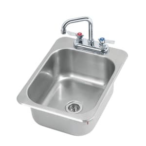 381-HS1317 Drop-in Commercial Hand Sink w/ 17"L x 13"W x 5 1/2"D Bowl, Gooseneck Faucet