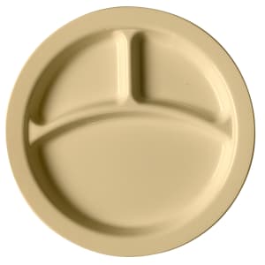 144-93CW133 9" Round Plastic Dinner Plate, Beige
