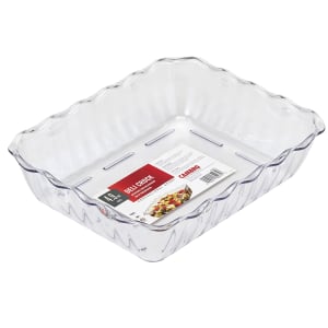 144-DC10152 4 9/10 qt Rectangular Deli Crock - Clear