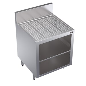 381-KR18GSB3 Under Bar Glass Storage Unit w/ Open Base - 24" x 24", Stainless Steel