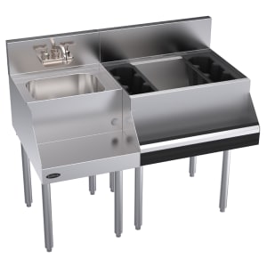 381-KR18W42R10 42" Royal 1800 Series Cocktail Station w/ 74 lb Ice Bin, Stainless Steel
