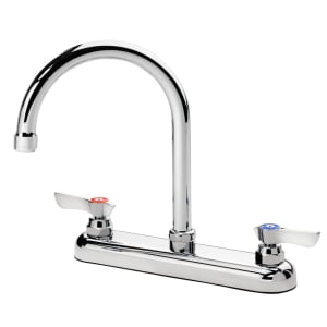 381-13801L Deck Mount Faucet - 6" Gooseneck Spout, 8" Centers