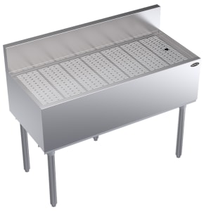 381-KR18GS42 Under Bar Freestanding Drainboard - 6 1/2" Back Splash, 42" x 19"