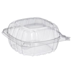 6 x 6 x 3 Clamshell hinged lid plastic take-out container - TG-PM-66 –  Gator Chef Restaurant Equipment & Supplies