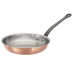 347-369028 11" Round Frying Pan w/ Solid Metal Handle, Copper