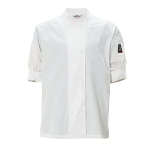 080-UNF12W3XL Signature Chef's Jacket w/ Long Sleeves - Poly/Cotton, White, 3X