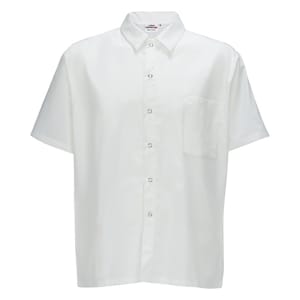 080-UNF1W4XL Broadway Chef's Shirt w/ Short Sleeves - Poly/Cotton, White, 4X