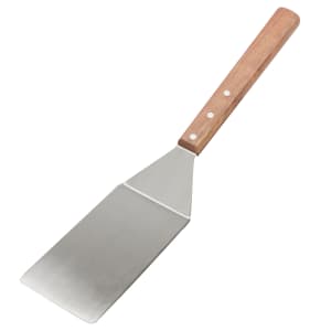 166-LT198 20" Turner w/ Offset Blade & Rounded Edge, 4x8", Wood/Stainless