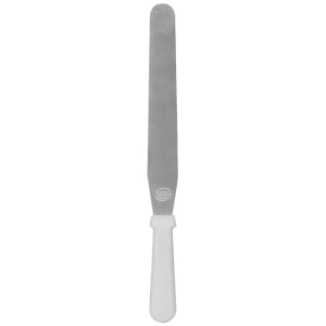 229-4210 10" Decorating & Icing Spatula w/ White ABS Handle, Stainless Steel Blade