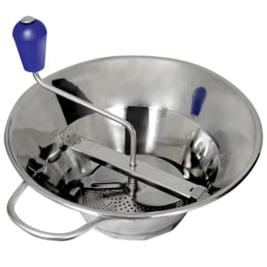 027-X3 5 qt Food Mill w/ (3) Grids - 9 3/4" Deep, Stainless Steel