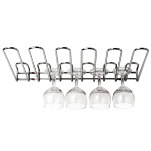 330-NC018D Wall/Shelf Mount Glass Rack w/ 5 Rows - Chrome Finish