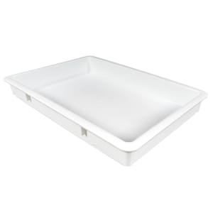 080-PL3N Rectangular Dough Box - 25 5/8"L x 18"W x 3 1/4"H, Plastic, White