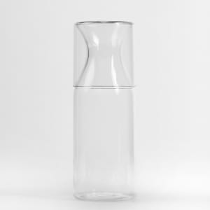 166-WC40 40 oz Water Carafe w/ 18 oz Cup - Plastic, Clear