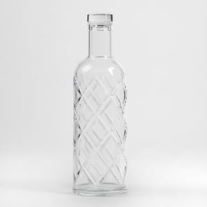 166-WB35 34 oz Water Bottle w/ Cap - Plastic, Clear