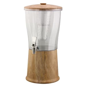 482-CBDRT3MBSS 3 gal Beverage Dispenser w/ Infuser - Plastic Container, Brown Marble Base