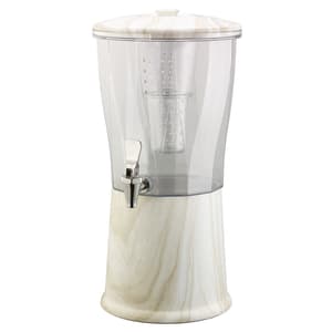 482-CBDRT3WMSS 3 gal Beverage Dispenser w/ Infuser - Plastic Container, White Marble Base