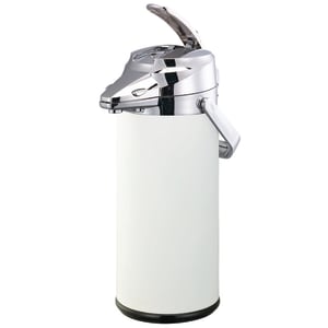 482-ENALS22SCHWH 2 1/5 Liter Lever Action Airpot - Stainless Steel Liner, White
