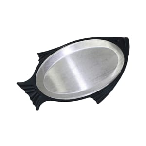 482-FP1BLAC Complete Fish Platter Set w/ Aluminum Insert, Small & Stackable